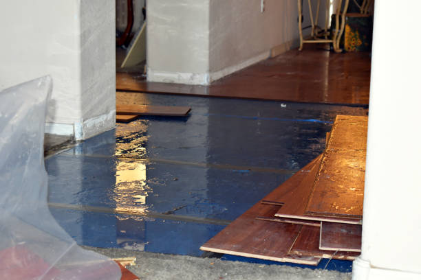 Professional Flood Damage Repair technician working in Four Oaks, NC